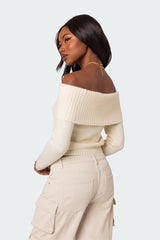 Tamara Fold Over Knit Top