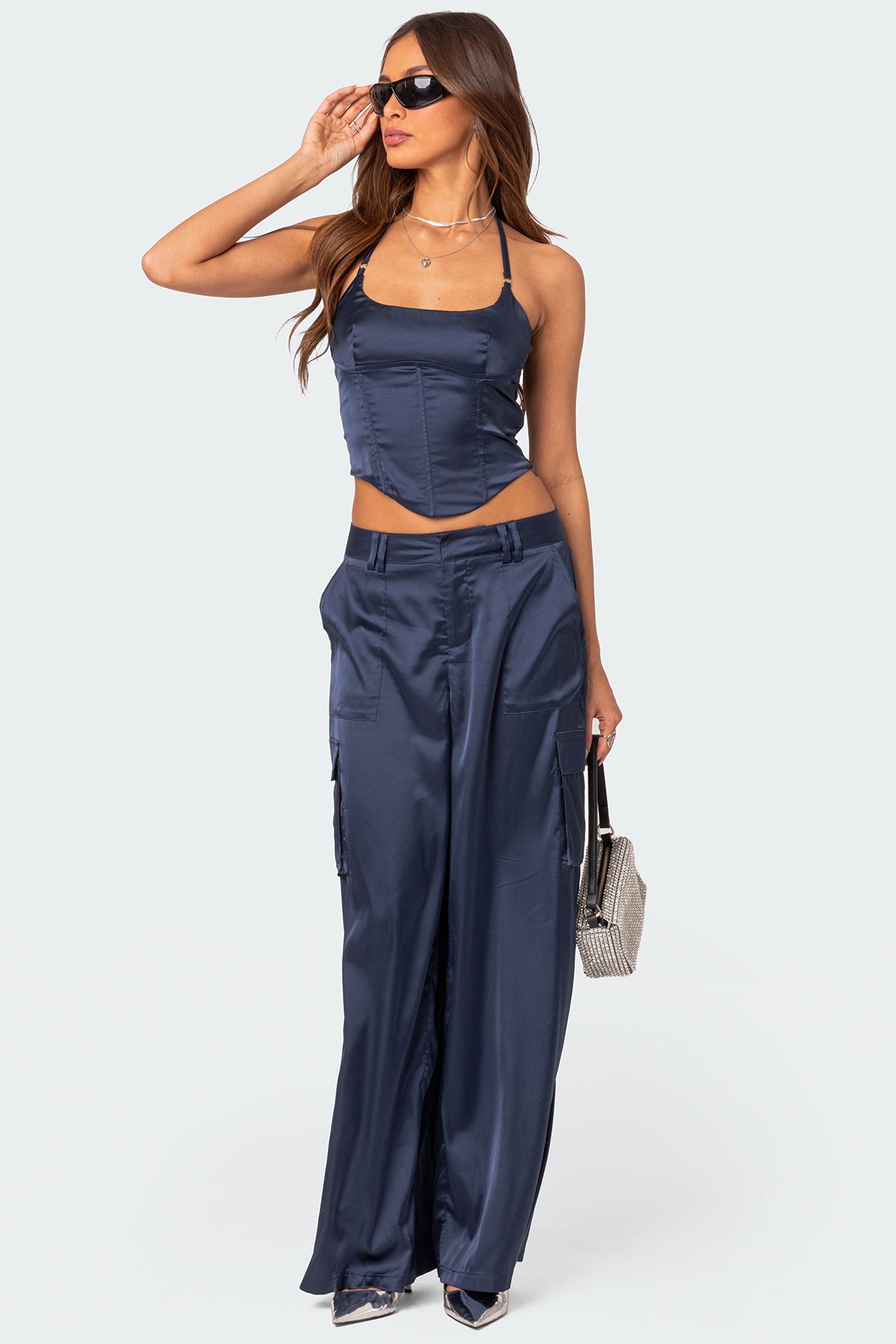 Kelsey Satin Effect Trousers