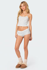 Playtime Printed Pointelle Shorts