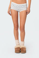 Playtime Printed Pointelle Shorts