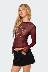 Stargaze Sheer Mesh Top