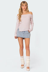 Sonya Fold Over Knit Top