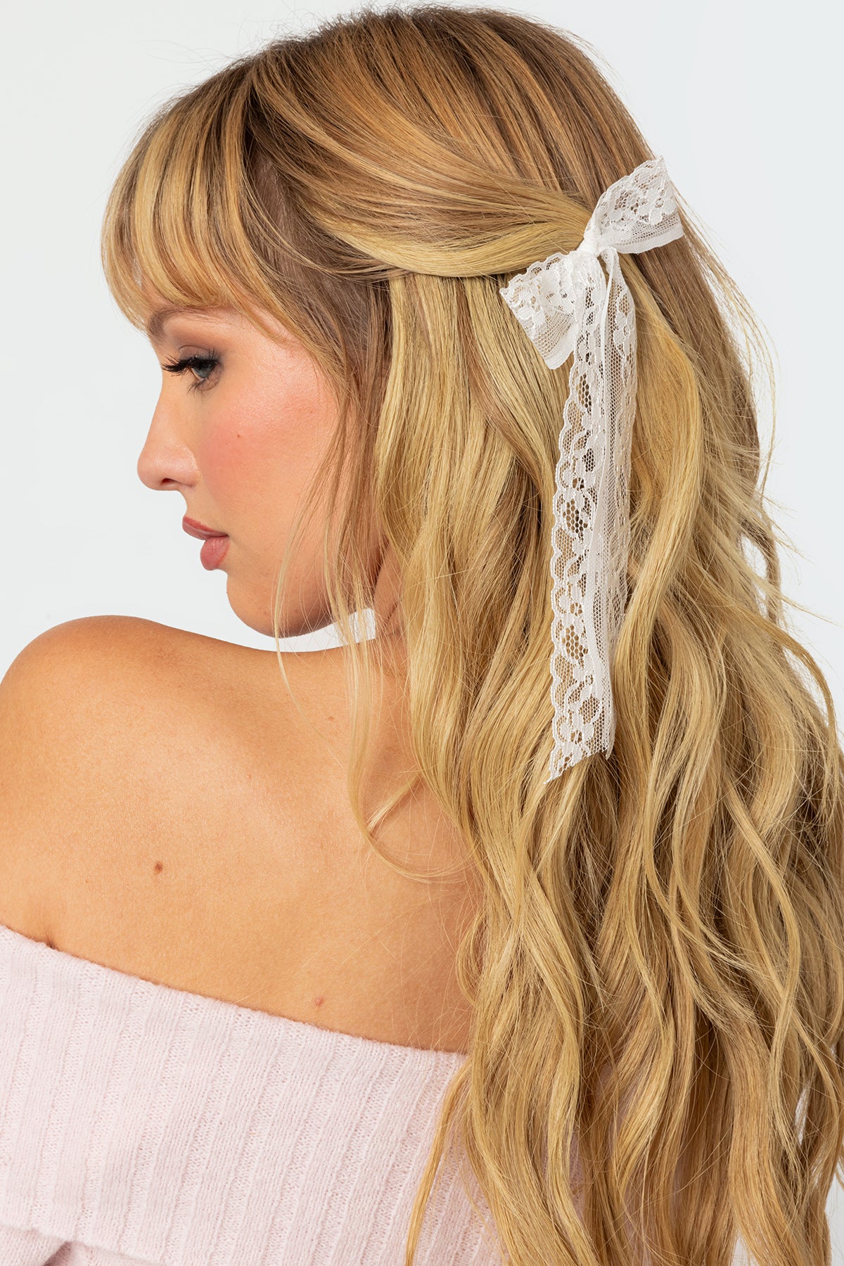 Lace Bow Hair Clip Pack