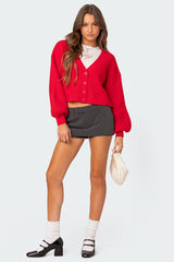 Sabrina Chunky Knit Cropped Cardigan