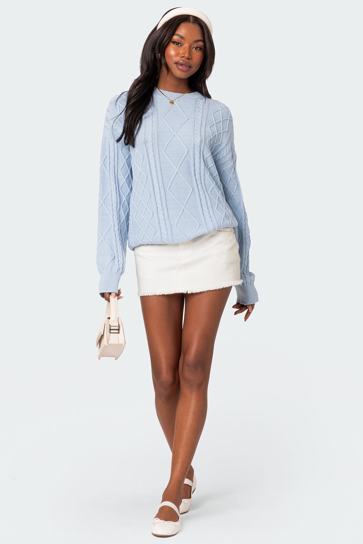 Jessy Cable Knit Oversized Sweater