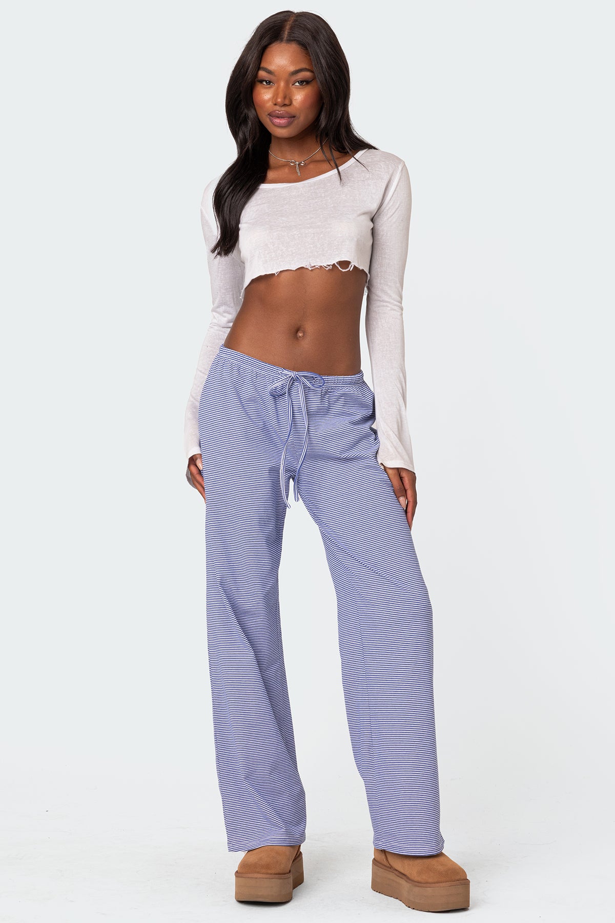 Olivia Striped Loose Fit Pants