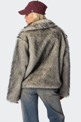 Mob Wife Faux Fur Jacket