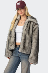 Mob Wife Faux Fur Jacket