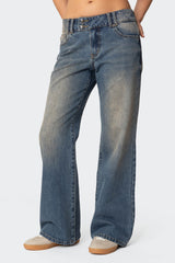 Jesi Low Rise Washed Jeans