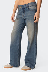 Jesi Low Rise Washed Jeans