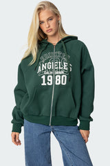 1980 Oversized Zip Up Hoodie