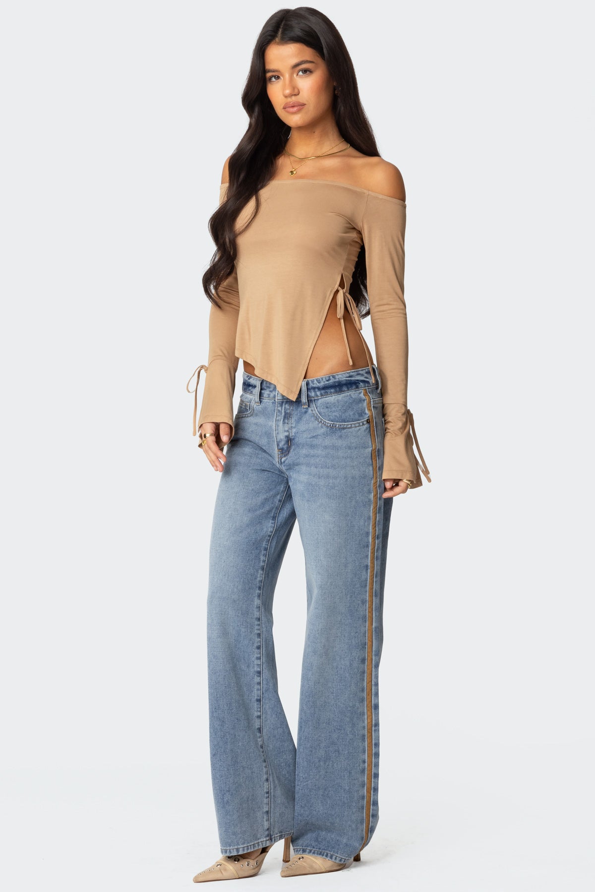 Jeni Asymmetric Off Shoulder Top