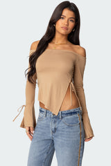 Jeni Asymmetric Off Shoulder Top