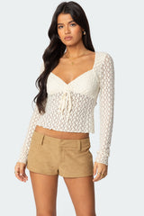 Laila Textured Lacey Top