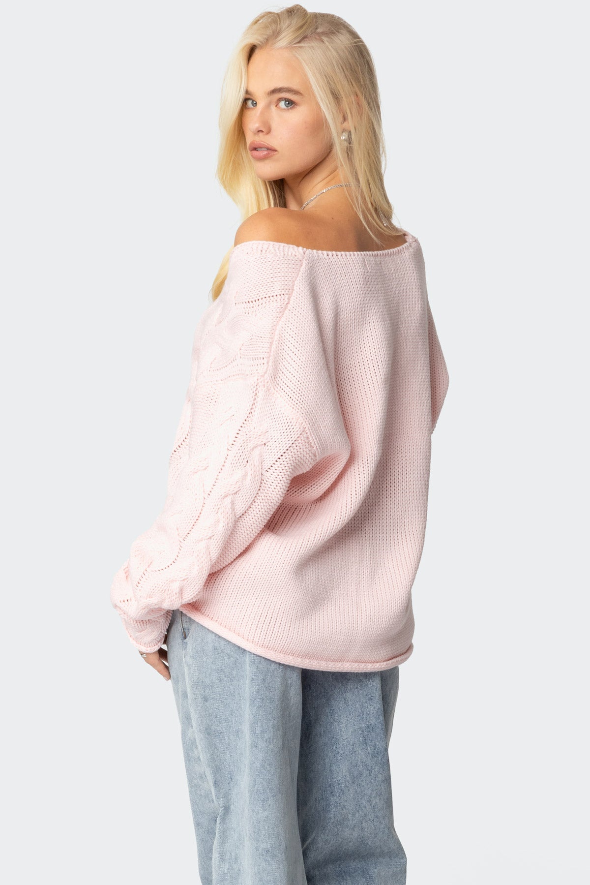 Inga Oversized Cable Knit Sweater