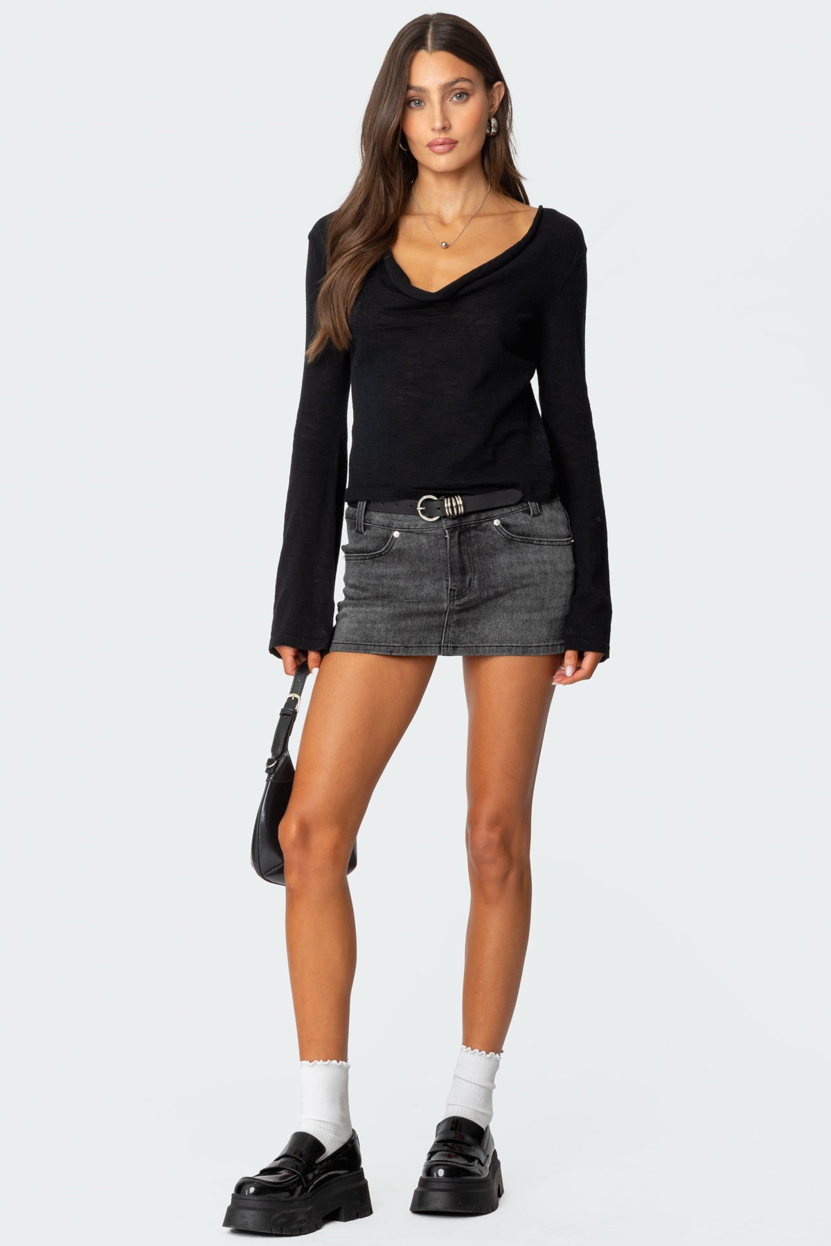 Bev Stretchy Denim Micro Skirt