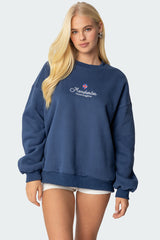 Manchester Embroidered Oversized Sweatshirt