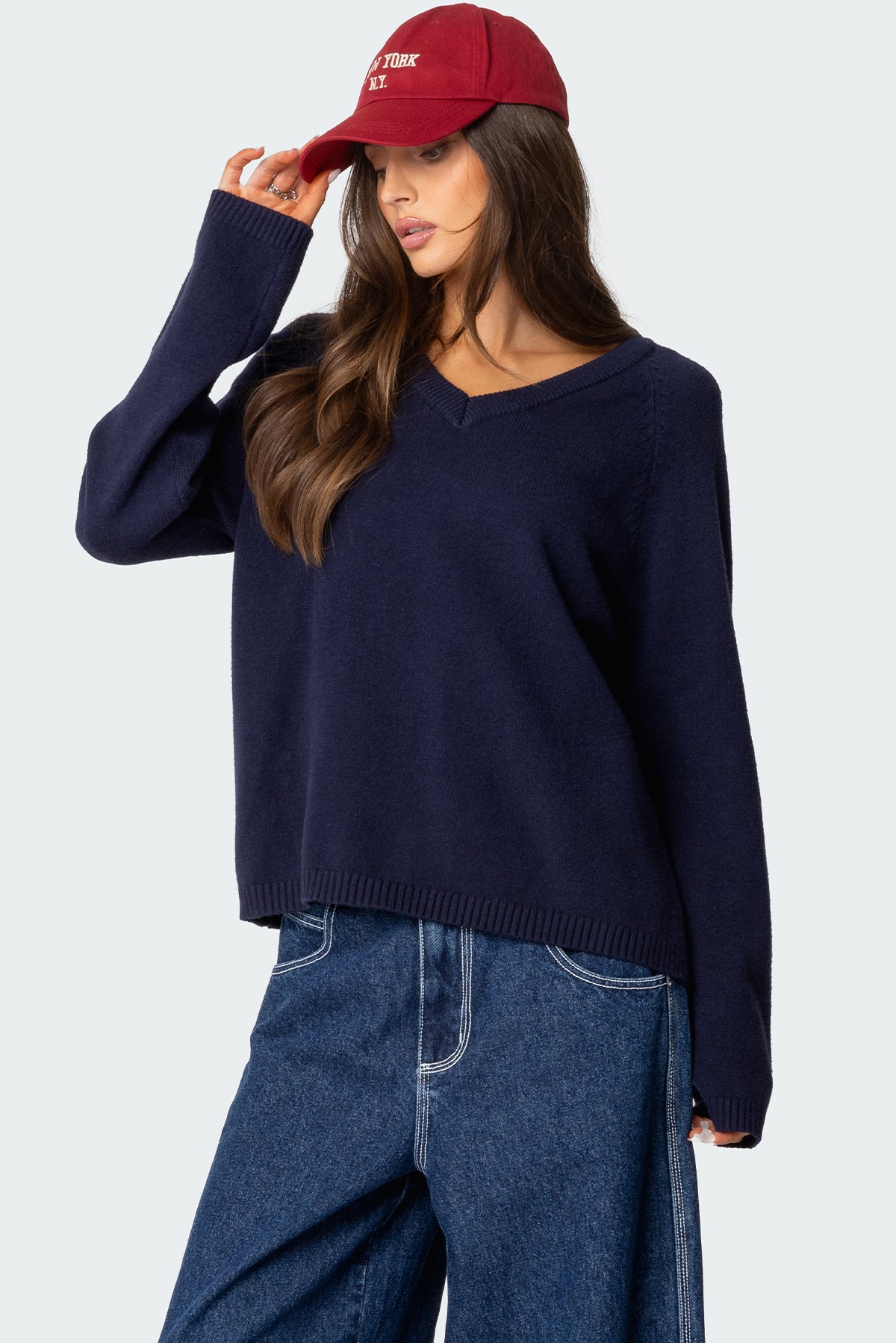 Martha Oversized V Neck Sweater