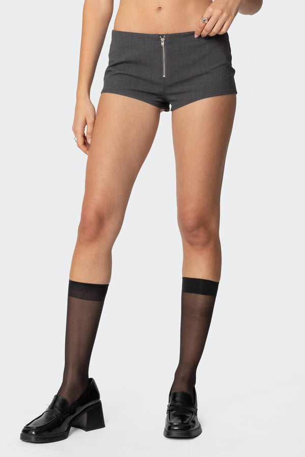 Allie Zip Up Micro Shorts