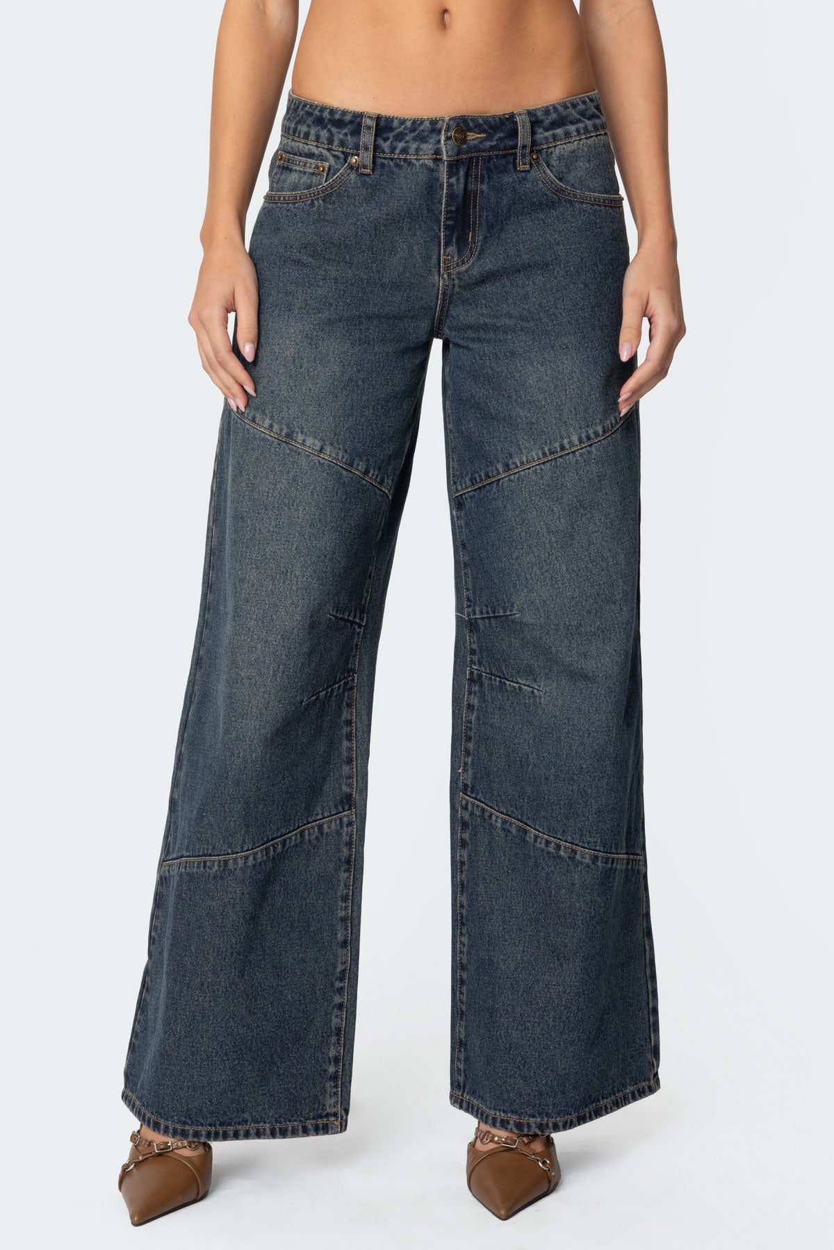 Laney Vintage Washed Low Rise Jeans