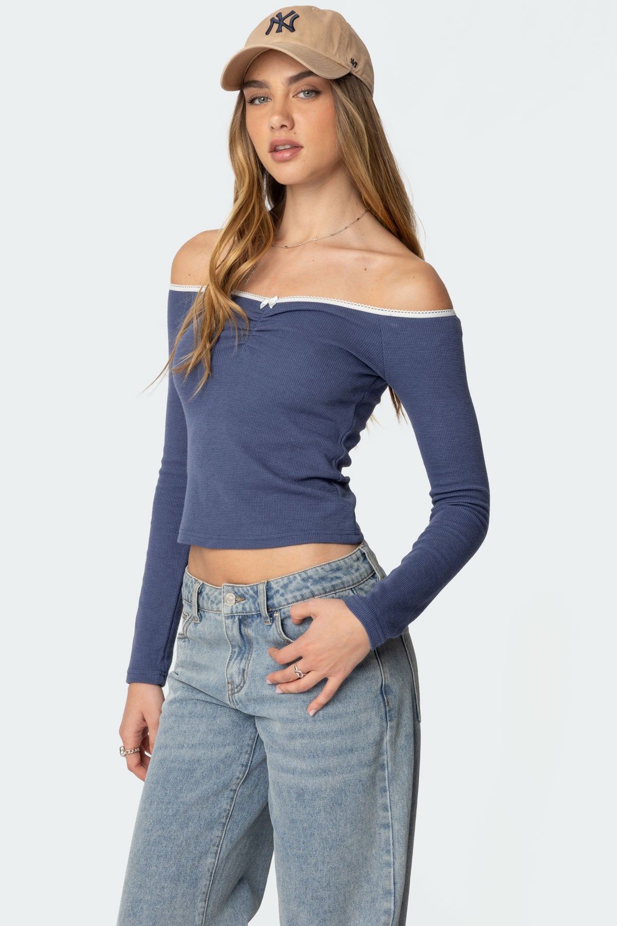 Tal Ruched Off Shoulder Top