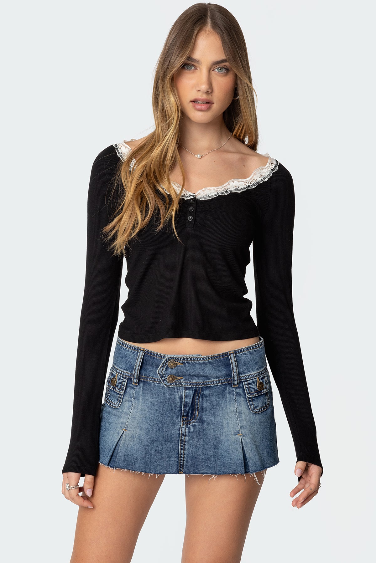 Tracey Lace Trim Top