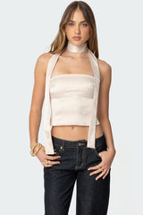 Strapless Two Piece Scarf Top