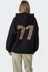 Leopard 77 Oversized Hoodie