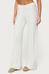 Louise Straight Leg Cable Knit Trousers