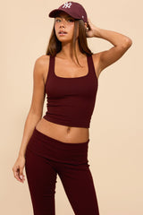 Linda Ribbed Scoop Neck Tank Top