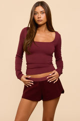 Hayden Square Neck Long Sleeve Top