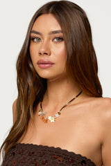 Charm Pendant Beaded Necklace