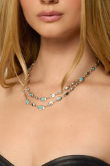 Mixed Gemstone Layered Necklace