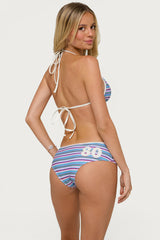 Carlota Striped Triangle Bikini Top