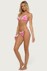 Zadia Lacey Floral Triangle Bikini Top