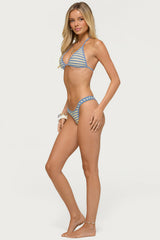 Jayla Striped Triangle Bikini Top