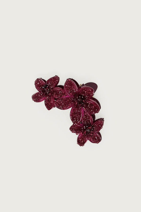 Faux Crystal Flower Hair Clip