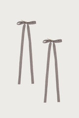 Gingham Bow Hair Clip Set