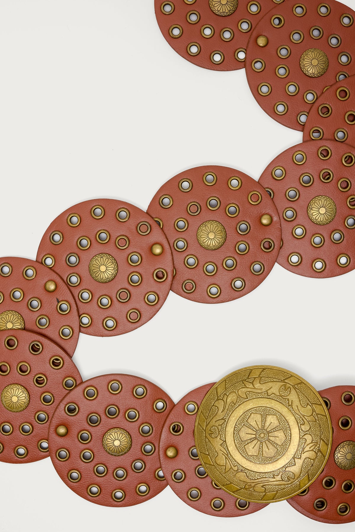 Faux Leather Western Disc Belt