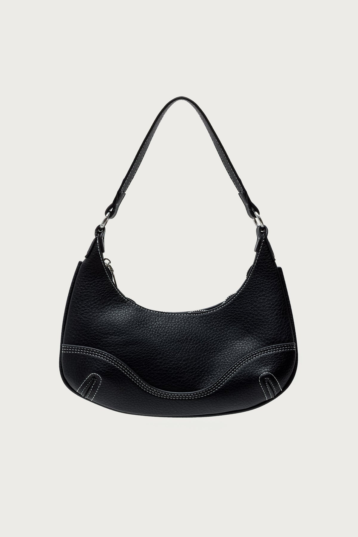 Contrast Stitch Faux Leather Bag