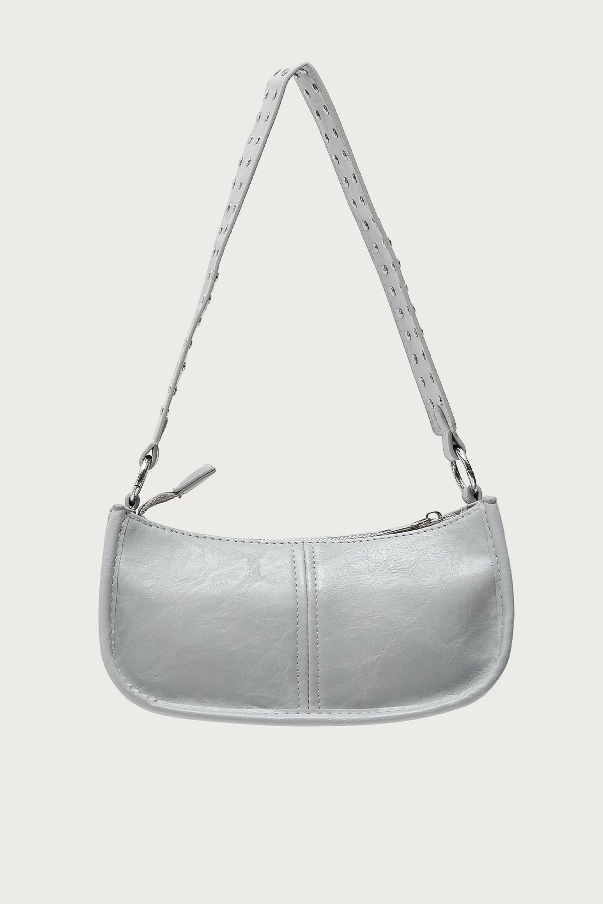 Studded Strap Faux Leather Bag