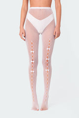 Bowtie Cutout Tights