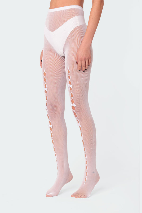 Bowtie Cutout Tights