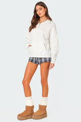 Oversized Quarter Zip Sweatshirt