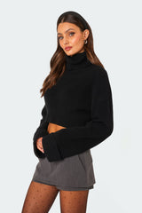 Oversized Turtle Neck Cropped Sweater