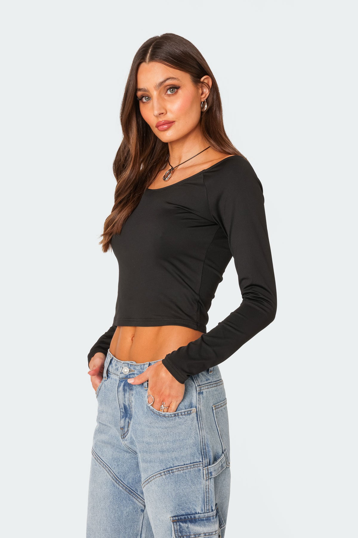 Tahlia V Neck Off Shoulder Top