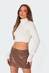 Back Cut Out Turtle Neck Sweater