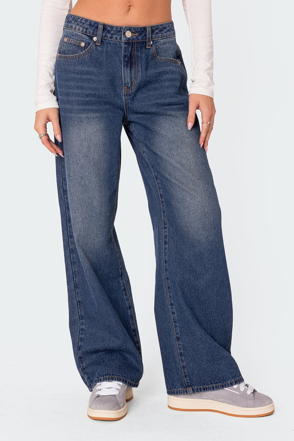 Karie Mid Rise Baggy Jeans