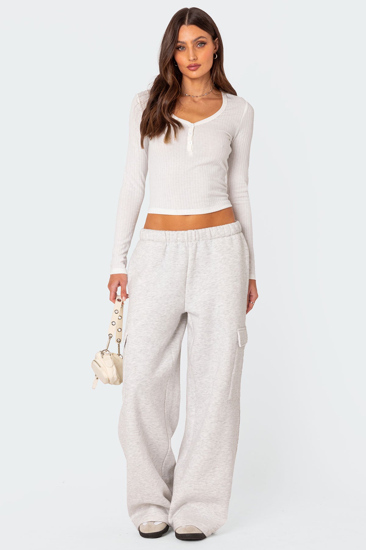 Wide Leg Cargo Sweatpants