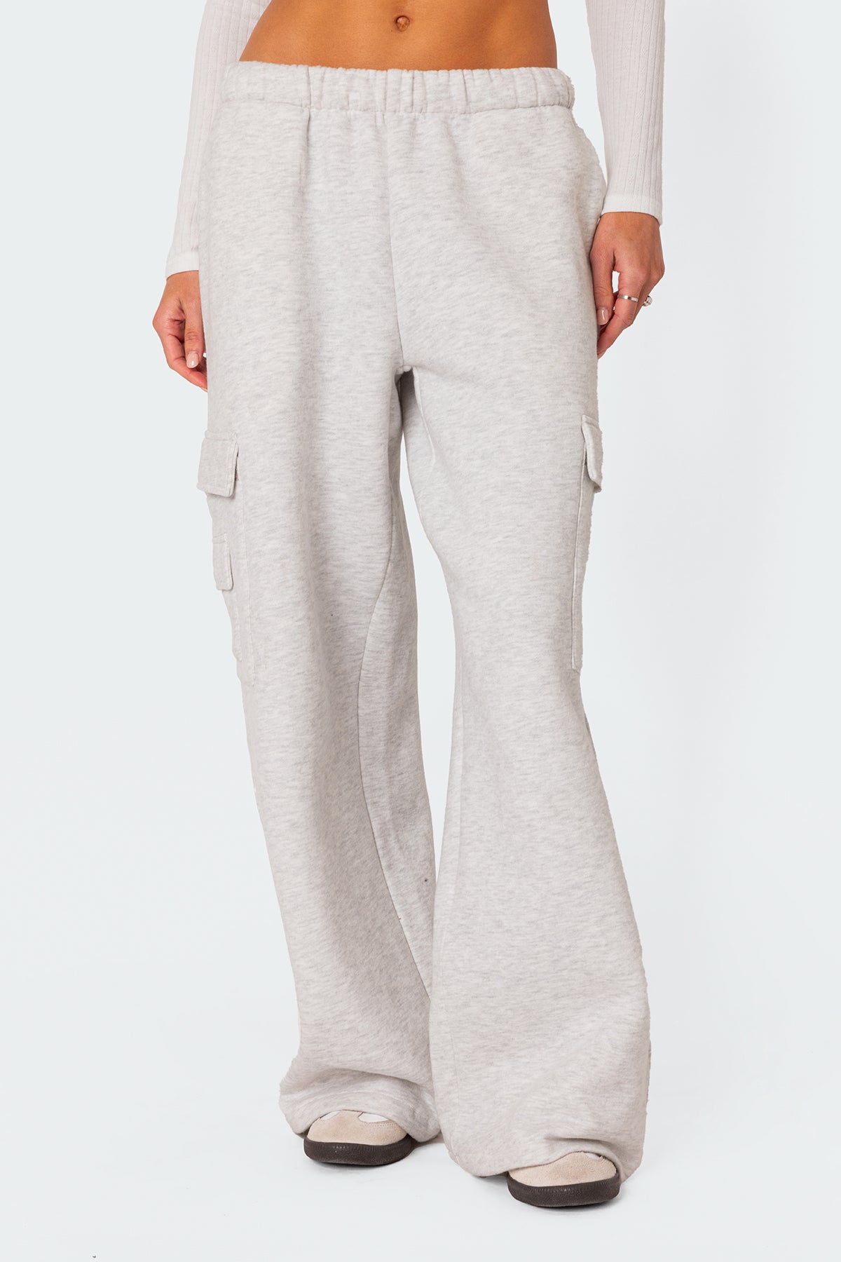 Wide Leg Cargo Sweatpants